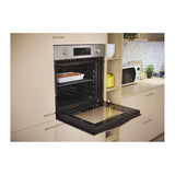 Candy Idea FIDC X605, Horno Multifunción, 65L, 2400W, 1 Bandeja y 2 Rejillas, Ventilador Radial, 9 Funciones, Temporizador, Display táctil, Puerta Doble Cristal Desmontable, Inox y Negro