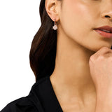 Emporio Armani Pendientes Sentimental de plata de ley de oro rosa para mujer, EG3610221, talla única, Sin piedra preciosa, Rosa Coral