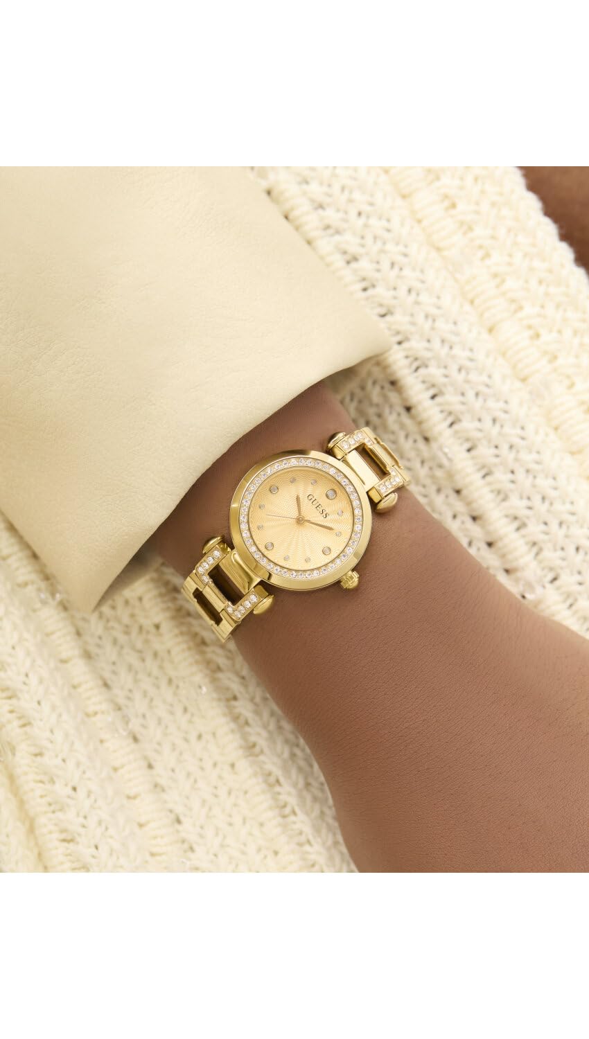 GUESS Reloj Analógico para Mujer'S de Cuarzo con Correa en Acero Inoxidable GW0869L4