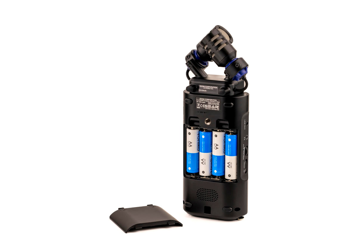 Zoom - H5Studio Grabador de Coma Flotante de 4 Pistas de 32 bits 192 kHz - 16/24 bits, Ganancia, limitadores, cápsula XYH-5e, Interfaz de Audio Mac, PC, iOS, Android