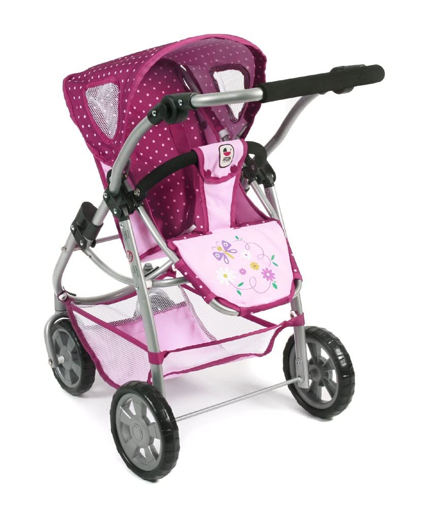 Bayer Chic 2000 637 29 Carrito para muñecas, 3 en 1, Color Morado, Lila/Rosa