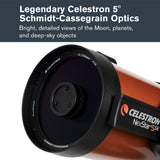 Celestron 11036 NexStar 5SE Computerised Schmidt-Cassegrain Telescope with Advanced GPS, Astroimaging and AutoAlign Features, Black/Orange