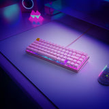 Glorious Gaming GMMK 2 Compact 65% - Teclado gaming mecánico, compacto TKL 65%, carcasa de aluminio, personalizable, keycaps dobles, switches Fox, RGB, distribuciones QWERTY estadounidense - Rosa