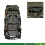 Lowepro PhotoSport PRO BP 55L AW IV - Mochila para cámaras réflex sin espejo, acceso delantero/trasero, compartimento extraíble para cámara, correas de accesorios, talla M/L, gris oscuro/verde