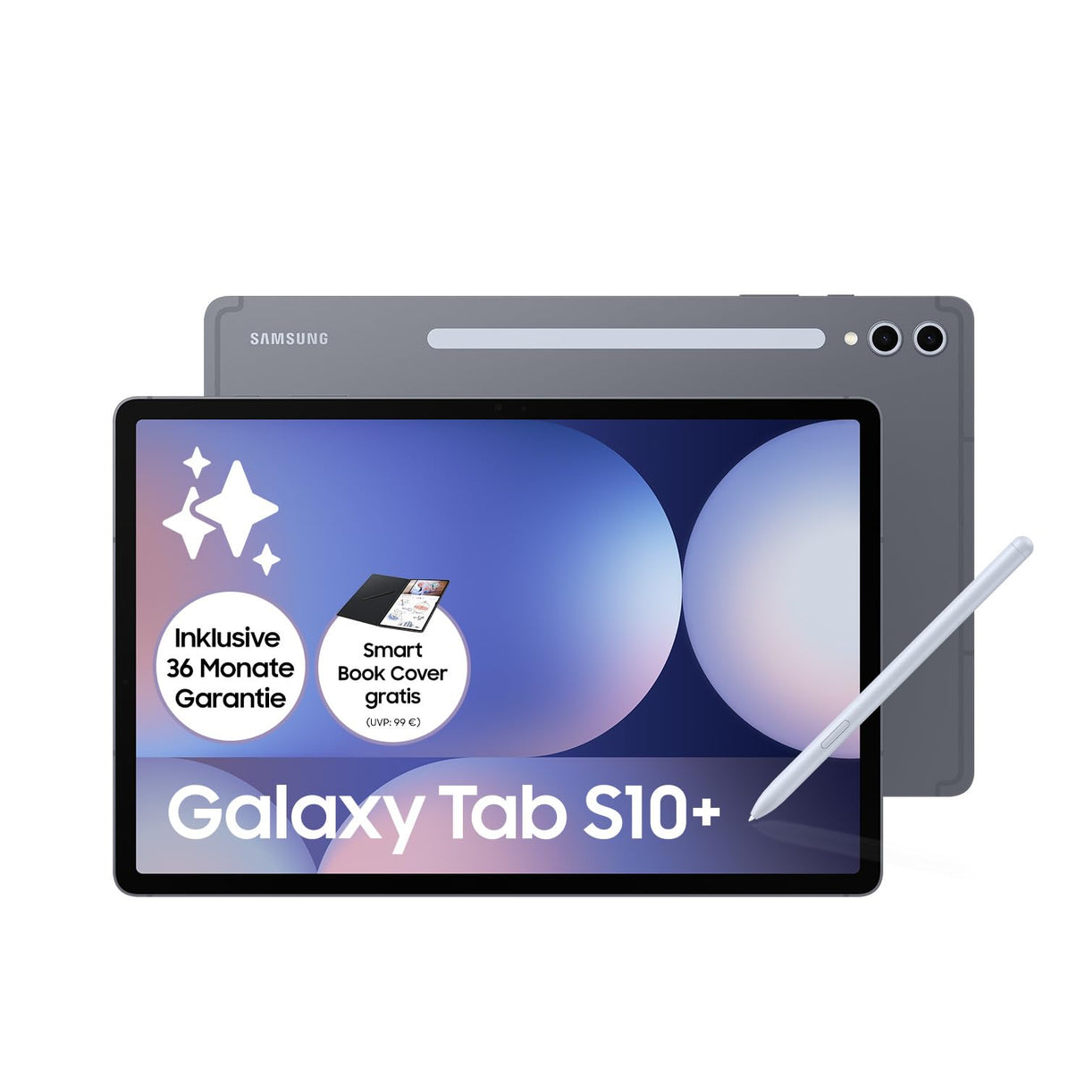 Samsung Galaxy Tab S10+ AI Tablet Android, 12 GB de RAM, 256 GB de Memoria, Pantalla AMOLED, Revestimiento antirreflectante, Incluye S Pen, WiFi, Moonstone Gray, 36 Meses de garantía del Fabricante