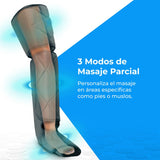 NK Masajeador de piernas, 6 Modos de masajes completos y parciales, 4 Niveles de Intensidad para cada modo, Temporizador con botones, Función Calor, Compresión de aire para relajación muscular