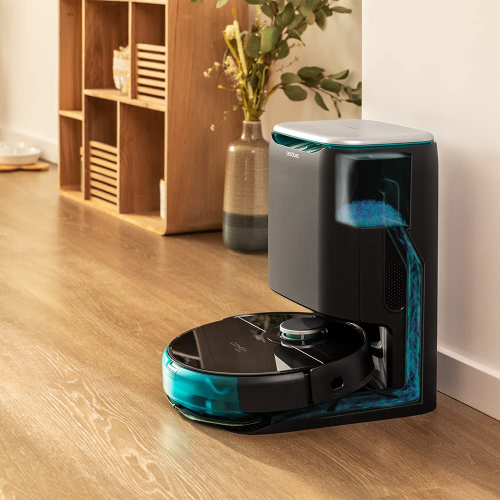 Cecotec Base de Autovaciado Conga Home 10000. Vaciado Automático del Robot, Compatible con Las Series 8000 y 9000, Limpieza Higiénica, Limpieza de Filtro, Capacidad 2,5 L