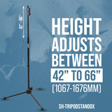 Shure by Gator Stage & Studio Series; Pie de trípode de lujo Shure con empuñadura para una mano; (SH-TRIPODSTANDDX)