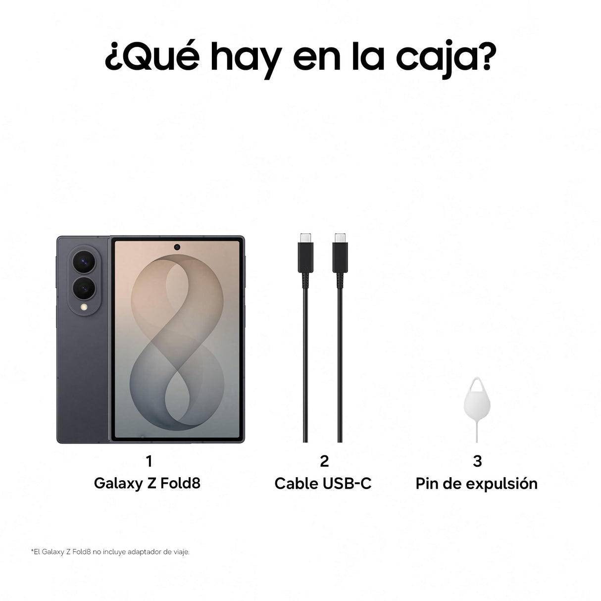 Samsung Galaxy Z Fold8, 1 TB, Teléfono Móvil, Grafito