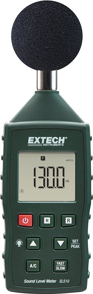 Extech SL510 Medidor de nivel de sonido, Verde
