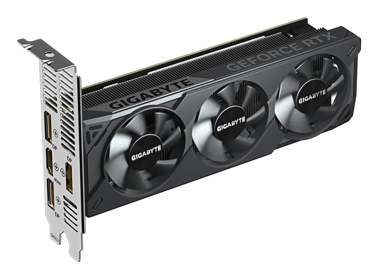 Gigabyte GeForce RTX 5060 OC Low Profile 8G Tarjeta Gráfica - 8GB GDDR7, 128bit, PCI-E 5.0, 2512 MHz Frecuencia del núcleo, 3 x DisplayPort, 1 x HDMI, GV-N5060OC-8GL