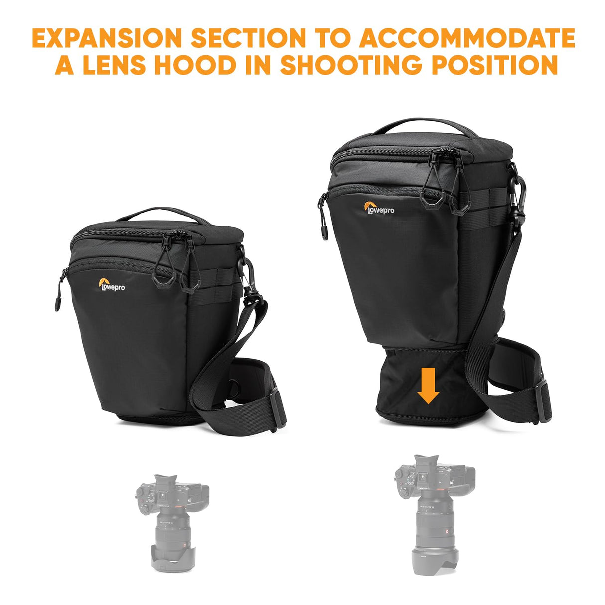 Lowepro ProTactic TLZ 70 Pro AW III Toploader Camera Bag, Camera Case for DSLR, Mirrorless, Vol.5L Dim: 30.5x14x16cm, for Cameras w/Lens Attached, Modular Shoulder Bag, for Photographer/Videographer