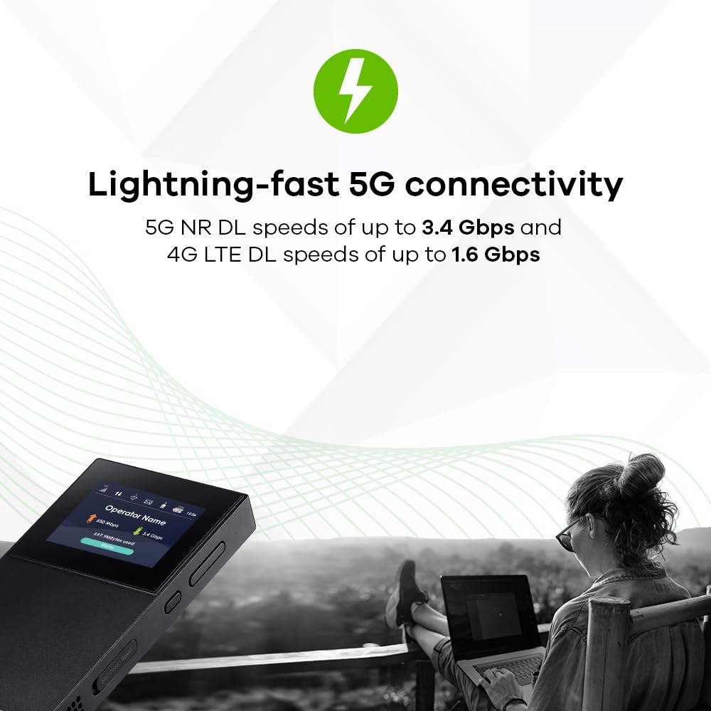 Zyxel 5G NR Router Portátil | WiFi 6 Banda Ancha de Alta Velocidad | Diseño Compacto [NR2301]