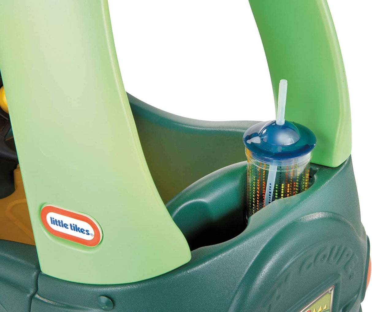 little tikes Cozy Coupe Dino - Correpasillos, Reposapiés Extraíble, Bocina Que Funciona, Botón de Arranque y Tapa de Combustible, Edad: a Partir de 18 Meses