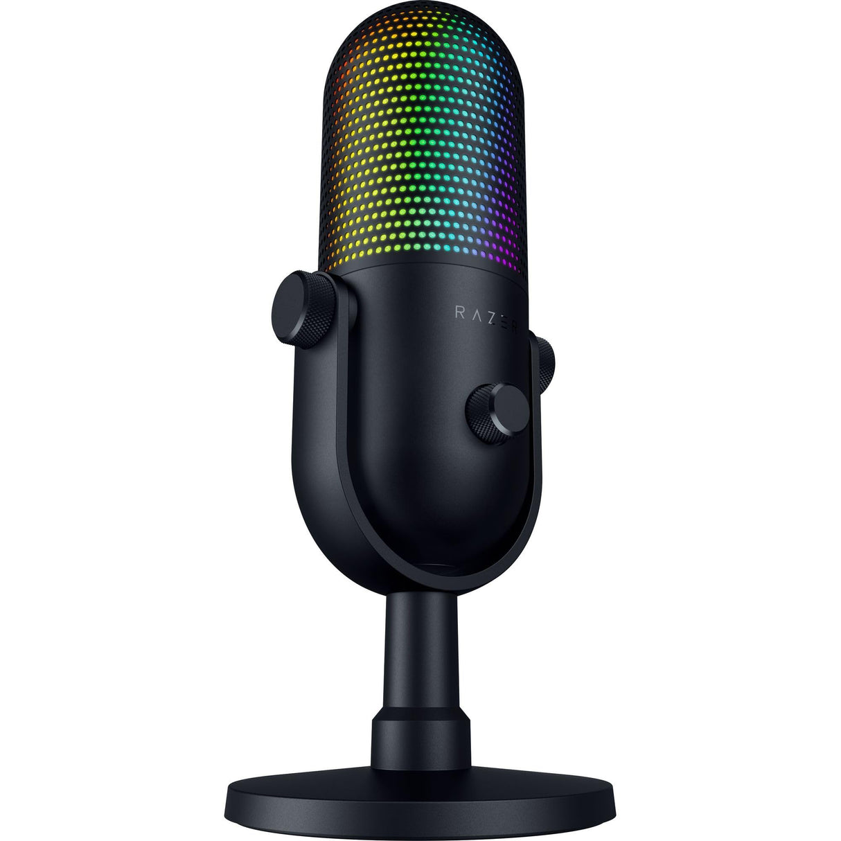 Razer Seiren V3 Chroma - Micrófono USB RGB con pulsación para silenciar (Iluminación Reactiva Para Streaming y juegos, Micrófono de condensador supercardioide) Negro