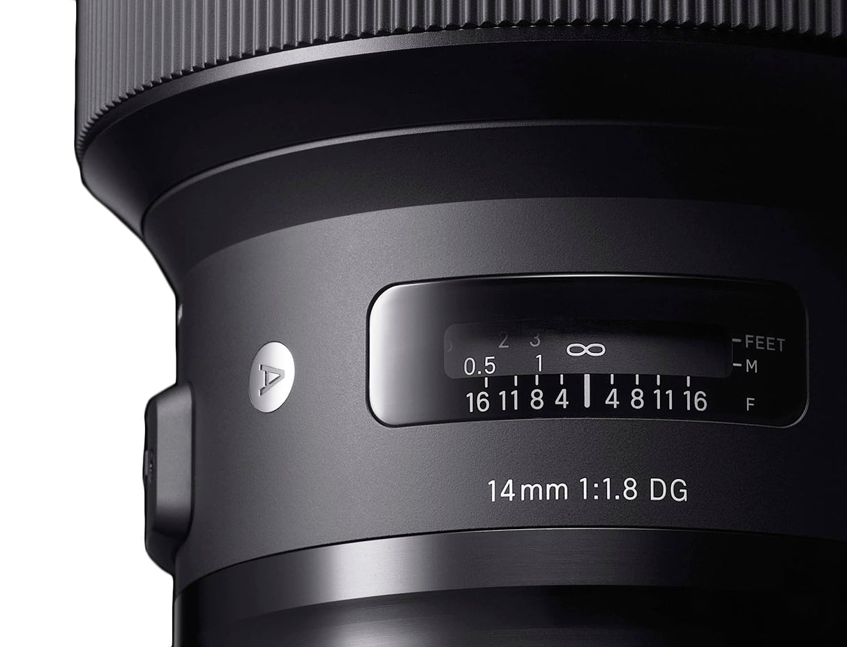 Sigma F1.8 DG HSM Art - Objetivo Ultra Angular con luminosidad de 14 mm, Color Negro
