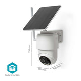 Nedis SmartLife Outdoor Camera | 4G | Full HD 1080p | Pan Tilt | IP65 | Cloud Storage (Optional) / microSD (Not Included) | 5 V DC | with Motion Sensor | Night Vision | White