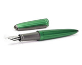 Diplomat Pluma estilográfica Aero Green, pluma de tinta exclusiva con plumín de acero inoxidable y convertidor