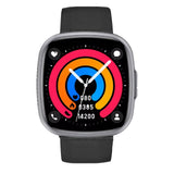 Knauermann Neo 2 (2025) - Negro Rectangular - Reloj de Salud Smartwatch - ECG - Función HRV - Bluetooth BT - Apnea del Sueño - Presión Arterial - Correa de Cuero de Vaca Negro, Höhe: 42mm; Breite: