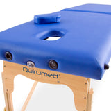 QUIRUMED Camilla Plegable de Masaje, Madera, Basic, 180 x 60 cm, Camilla portátil, Camilla Fisioterapia, Camilla estética, Camilla SPA, Color Blanco, hasta 120 kg