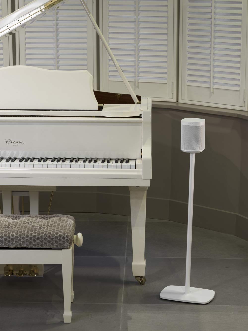 Flexson Soporte de Pie para Sonos One, One SL y Play:1 - Blanco (Par)