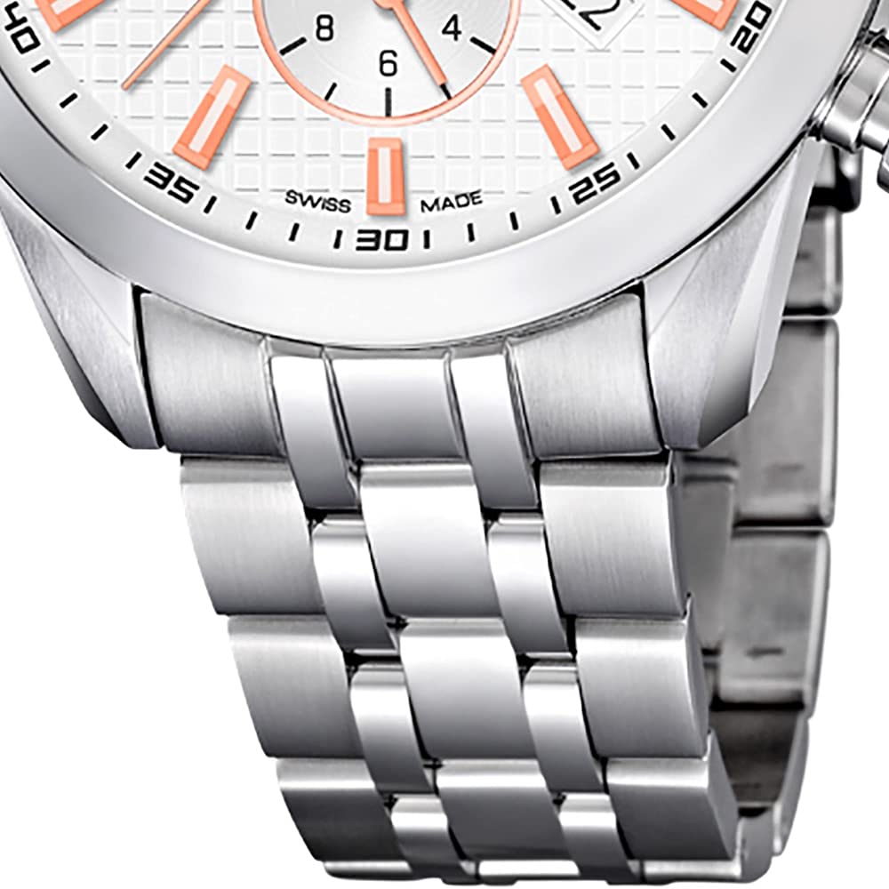 JAGUAR Reloj Modelo J865/1 de la colección ACAMAR, Caja de 43 mm Plata con Correa de Acero para Caballero