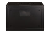 DIGITUS Armario de Red, Rack de 19 Pulgadas, 7U, Montaje en la Pared, Profundidad 450 mm, Capacidad de Carga 100 kg, Serie Unique, Negro