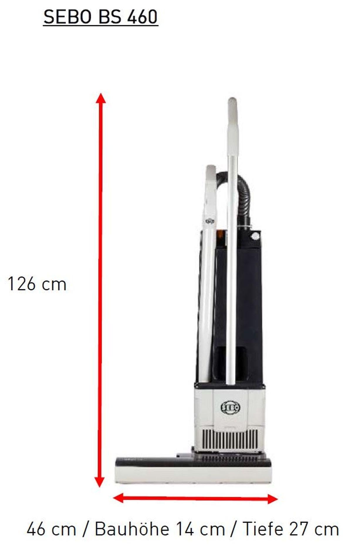 SEBO BS 460 Aspirador de Cepillo, 895 W, 79 Decibelios, Gris