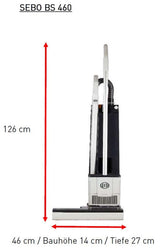 SEBO BS 460 Aspirador de Cepillo, 895 W, 79 Decibelios, Gris