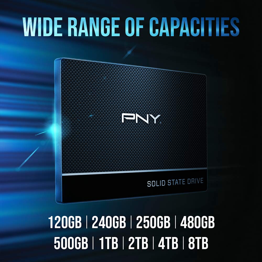 PNY CS900-2 TB - 2.5" Internos SSD - SATA 6Gb/s - 2.5" - Interno - 550 MB/s Lectura - 530 MB/s Escritura - 3D NAND