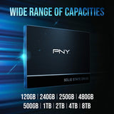 PNY CS900-2 TB - 2.5" Internos SSD - SATA 6Gb/s - 2.5" - Interno - 550 MB/s Lectura - 530 MB/s Escritura - 3D NAND