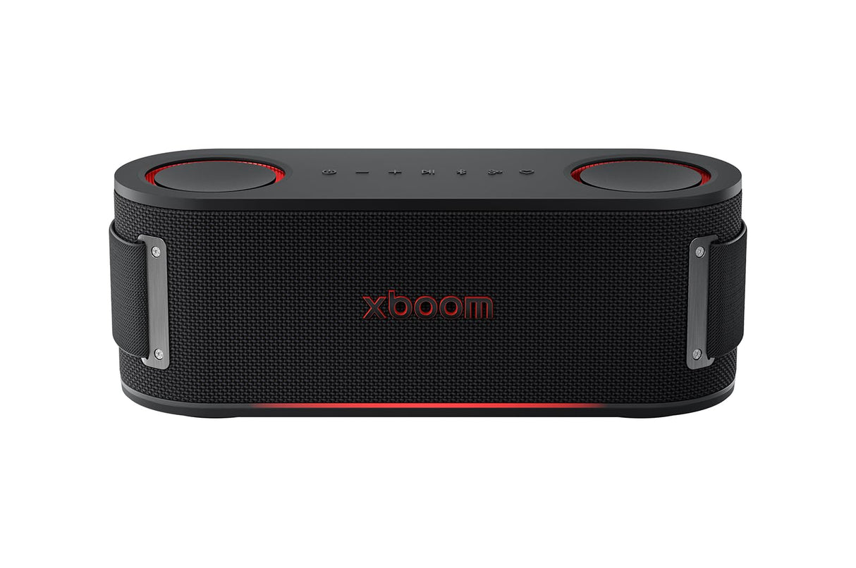 LG xboom Bounce, Altavoz Inalámbrico, Bluetooth, 40W, Sonido Sound Boost, Resistente al Agua IP67, Autonomía 30h, Color de Luces LED Variable, Amplia Conectividad