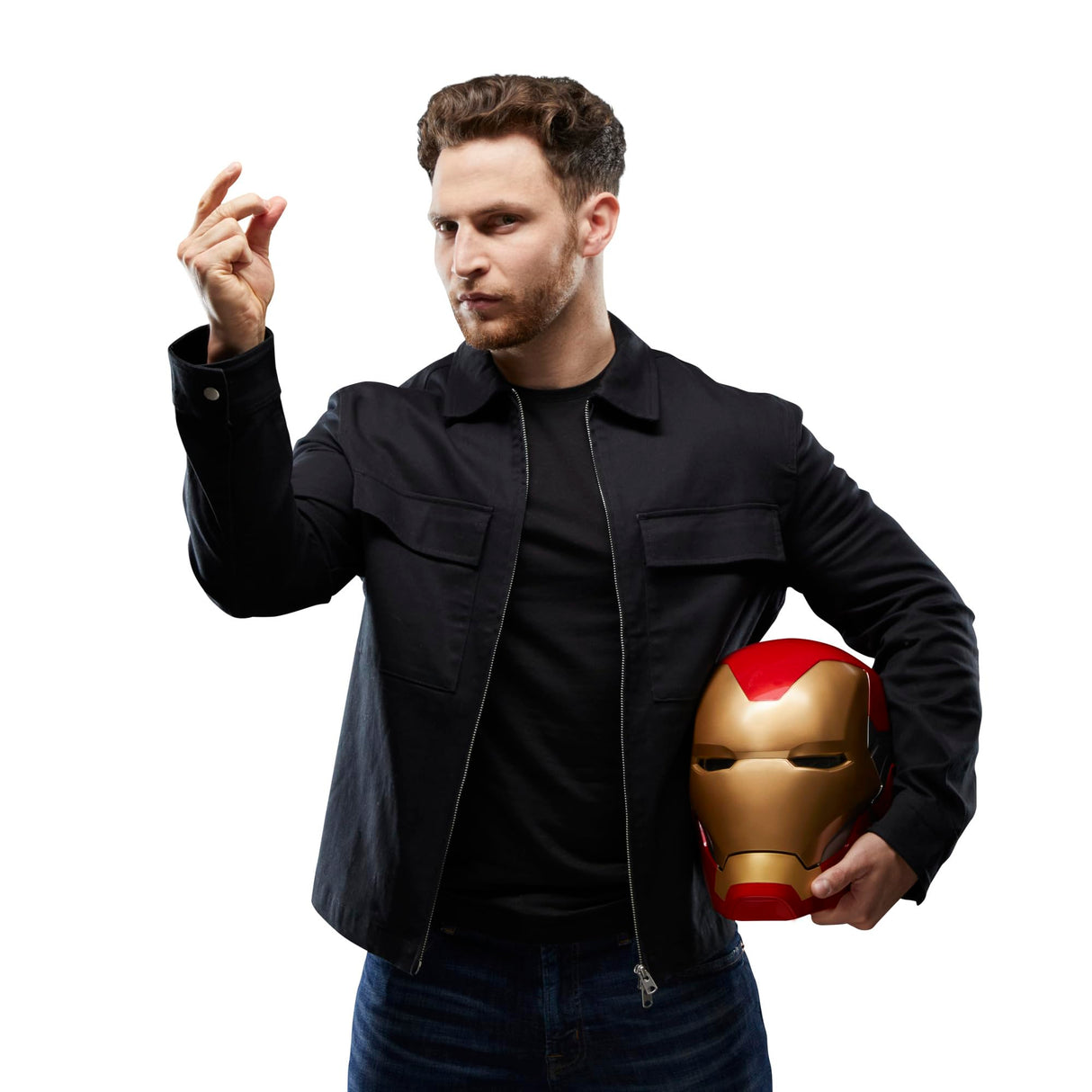 Marvel Legends Series, Casco electrónico premium de Iron Man con efecto de luces, Avengers: Endgame, Artículo para juego de rol de adultos