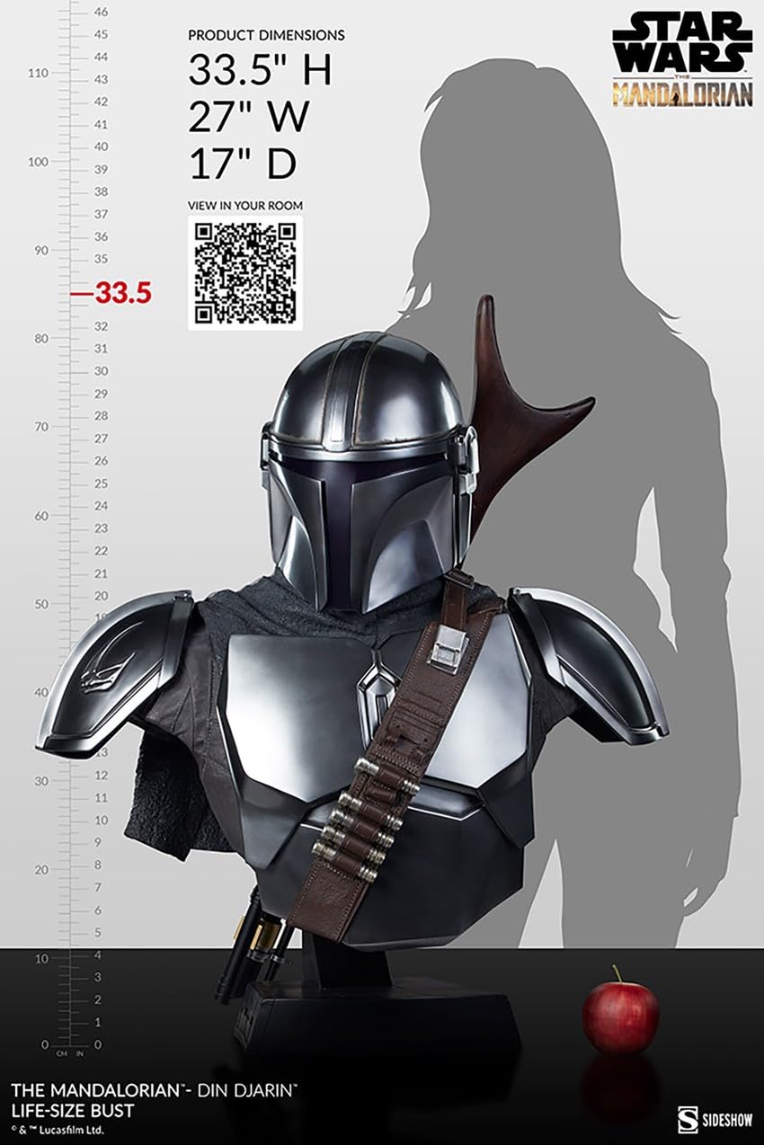 Sideshow Collectibles Star Wars The Mandalorian Buste 1/1 The Mandalorian - DIN Djarin 86 cm