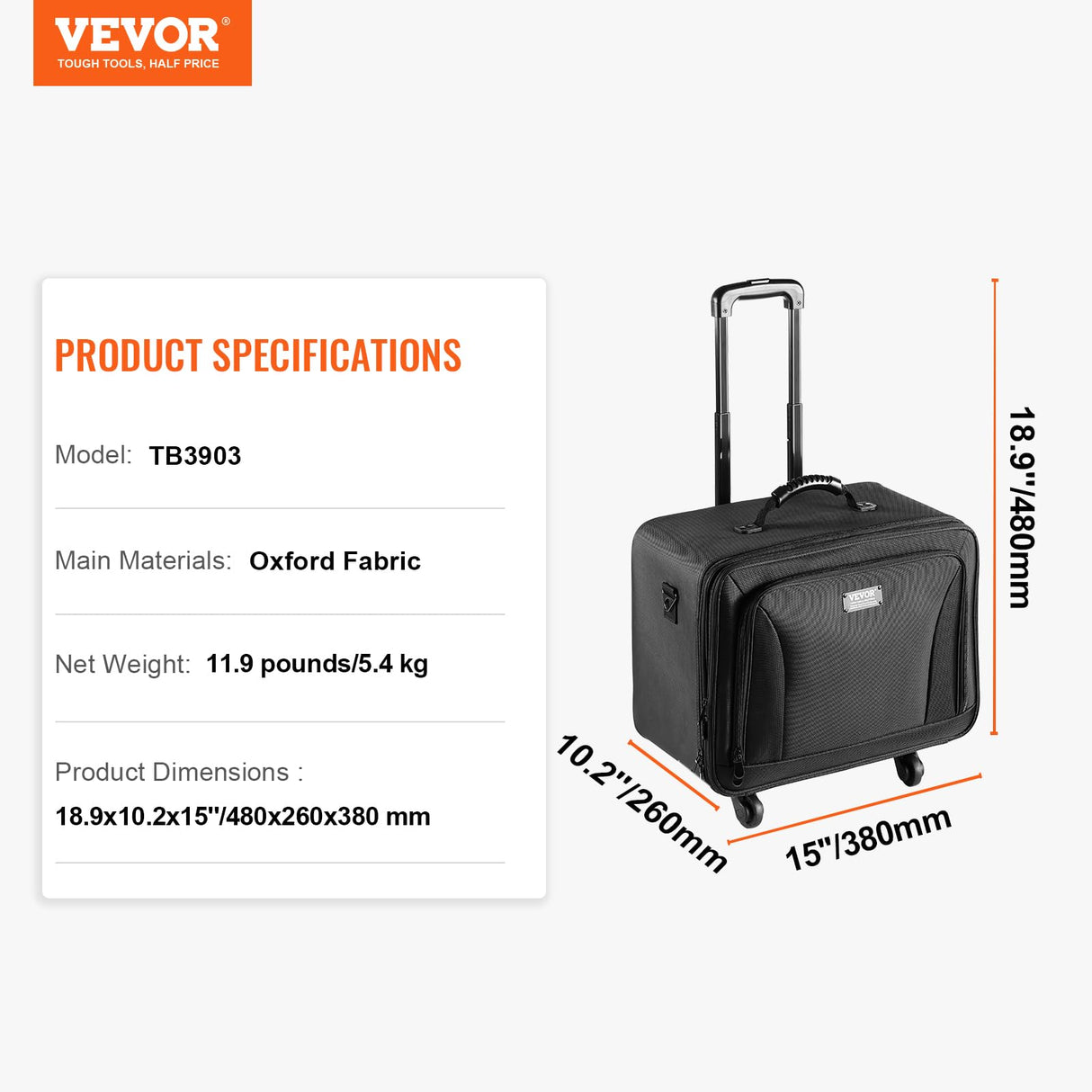 VEVOR Estuche de Maquillaje con Ruedas 3 Niveles, Maleta de Almacenamiento de Transporte con Asas Correa, Caja Bolsa de Maquillaje Oxford Impermeable Negro