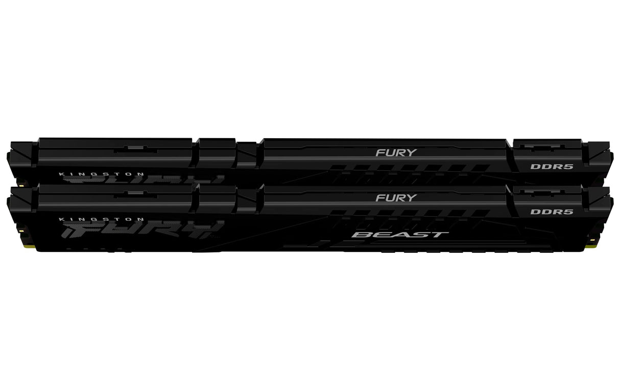 Kingston FURY Beast Negro DDR5 32GB (2x16GB) 5200MT/s CL40 DIMM Memoria gamer para Ordenadores de sobremesa Kit de 2 Intel XMP - KF552C40BBK2-32