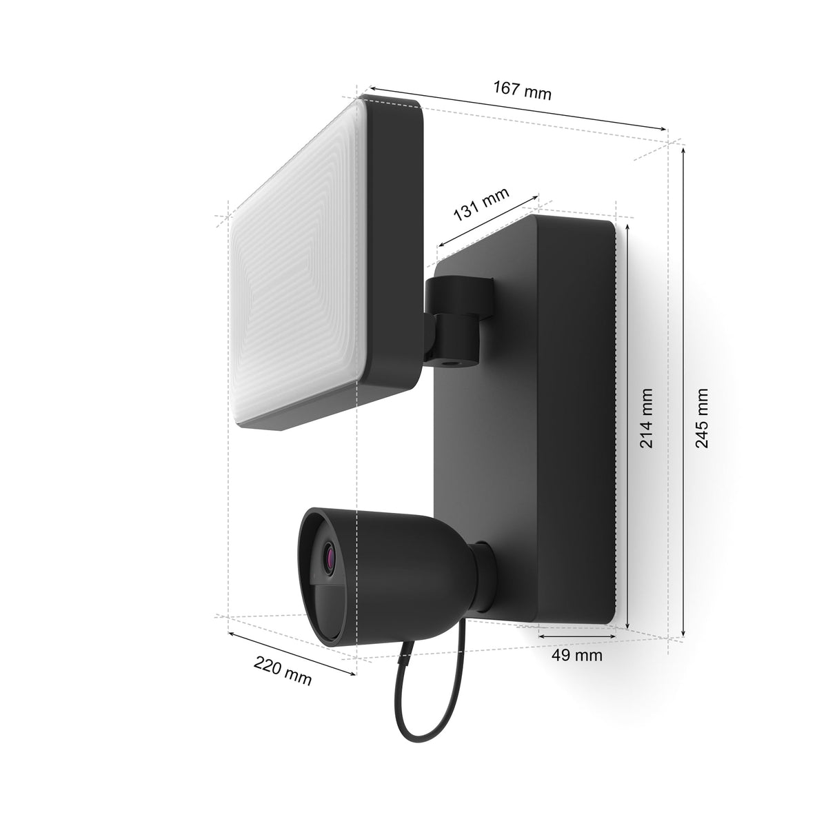 Philips Hue Secure - Cámara de Vídeo Vigilancia con Foco LED, resolución 1080p, Ideal para Exterior, fácil instalación, Audio bidireccional, Funciona con App