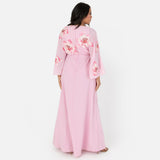 Maya Deluxe Women's Maxi Dress Ladies V-Neck Long Cape Sleeve Floral Sequin Embellished A-Line for Wedding Guest Evening Occasion Vestido, Cherry Blossom, 54 para Mujer