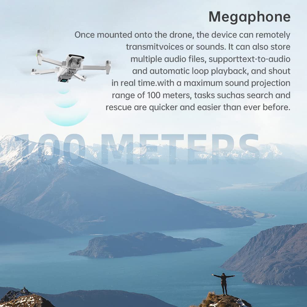 FIMI X8SE 2022 V2 Drones con Cámara EIS 4K HD, 10km Distancia Control, 3 Ejes Cardán, GPS Retorno Inteligente, 35mins Duracion Del Vuelo, Profesional FPV Quadcopter RC Drone (2 Pilas+Altavoces)