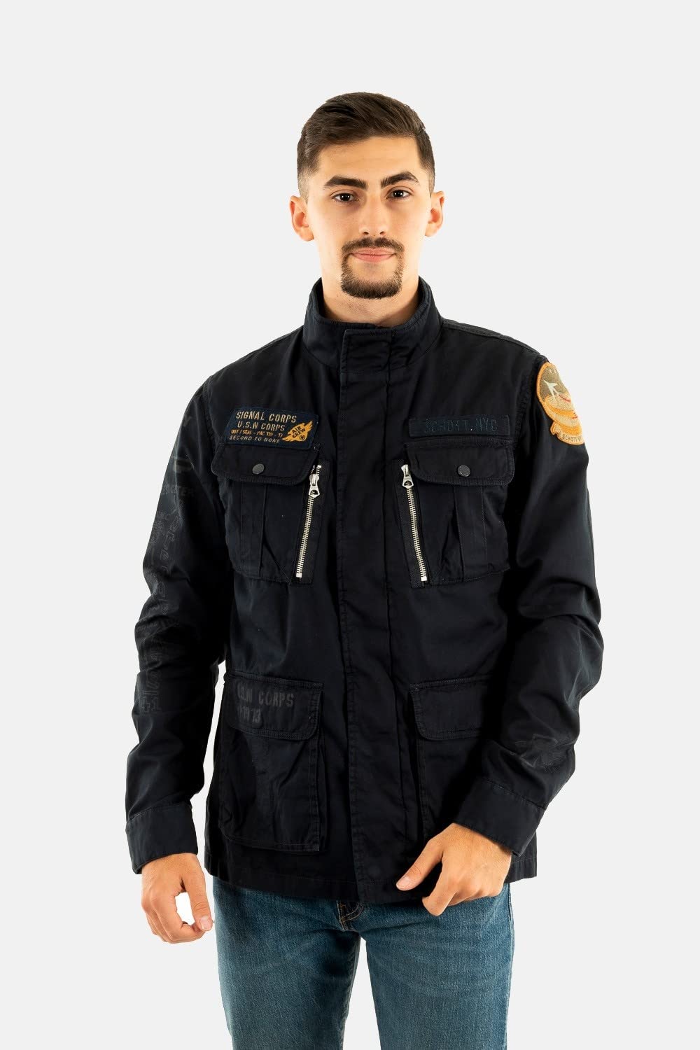 Schott NYC M1941 Chaqueta, Azul Marino, XL para Hombre