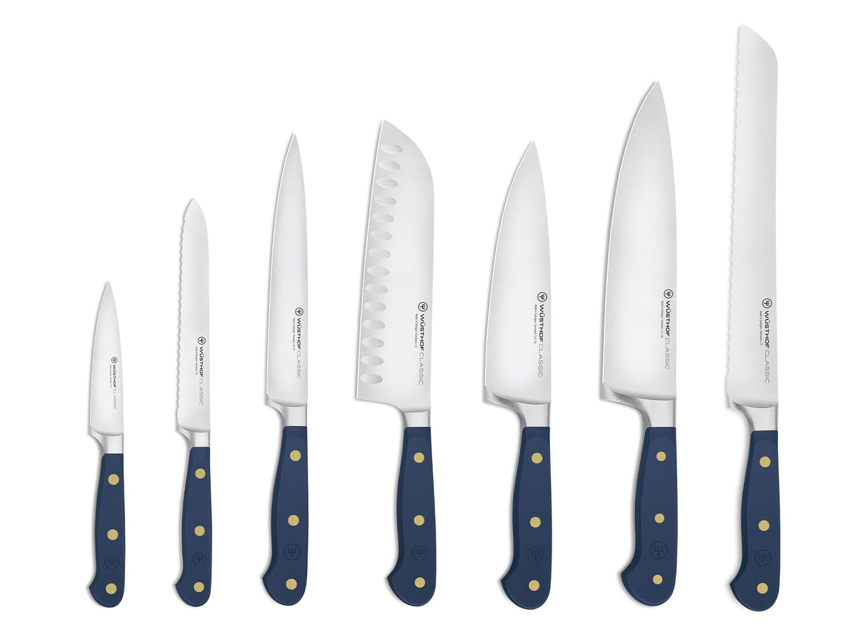 WÜSTHOF Classic bloque para cuchillos con 7 cuchillos, Wild Blueberry (Azul)