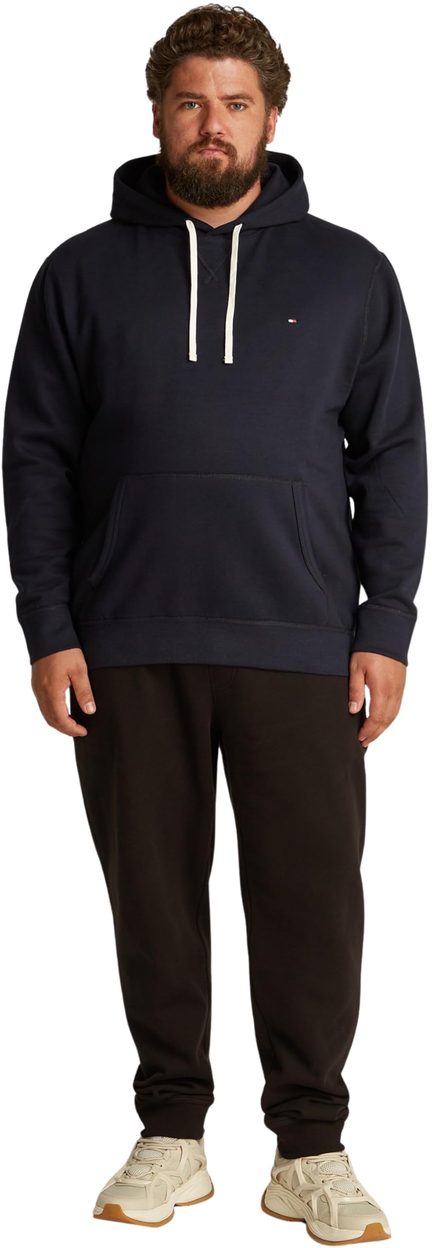Tommy Hilfiger Hoodie Hombre Essential Fleece con Capucha, Azul (Desert Sky), 4XL