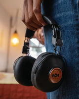 Marley House of Positive Vibration Frequency Auriculares Inalámbricos Over Ear - Auriculares Bluetooth, 34 Horas de Reproducción, Micrófono, Aislamiento de Ruido, Materiales Sostenibles, Negro
