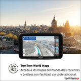 TomTom GPS para Coche GO Discover, 5 Pulgadas, con tráfico y radares, mapas del Mundo, actualizaciones rápidas Via WiFi, disponibilidad de Parking, Precios de Combustible, Soporte Click-Drive