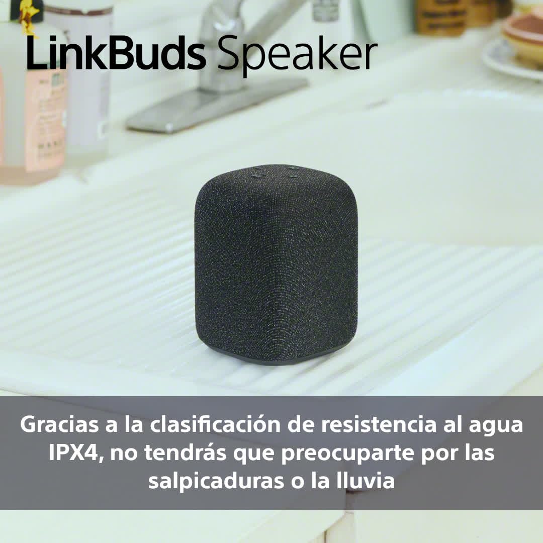 Sony LinkBuds Speaker – Altavoz portátil inalámbrico Bluetooth, IPX4, Resistente al Agua, 25 Horas de batería, Calidad de Llamada nítida, Exteriores, Viajes - Gris Claro