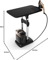 Rowenta IXEO Power QR2020 Cepillo de vapor 2170W, 5.8 bares presión vapor, depósito 1.1 L, elimina arrugas, olores y desinfecta, accesorio prendas delicadas y gruesas, tabla vertical, Negro