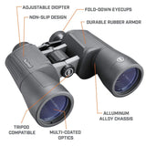 Bushnell - Powerview 2 - Prismáticos - 12x50 - Prisma Porro - Chasis metálico de Aluminio - Multicoated - Armadura de Goma - Observación de Aves - Viajar - Sports - En el Exterior - PWV1250