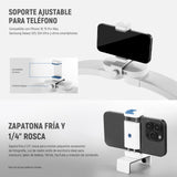 NEEWER BÁSICO HM01-D - Lámpara de arco (29 pulgadas, LED, 40 W, media luna, 3000 K-6500 K, 3400 Lux/0,5 m, CRI95, carga USB, soporte para teléfono para manicura, maquillaje, belleza, tatuaje