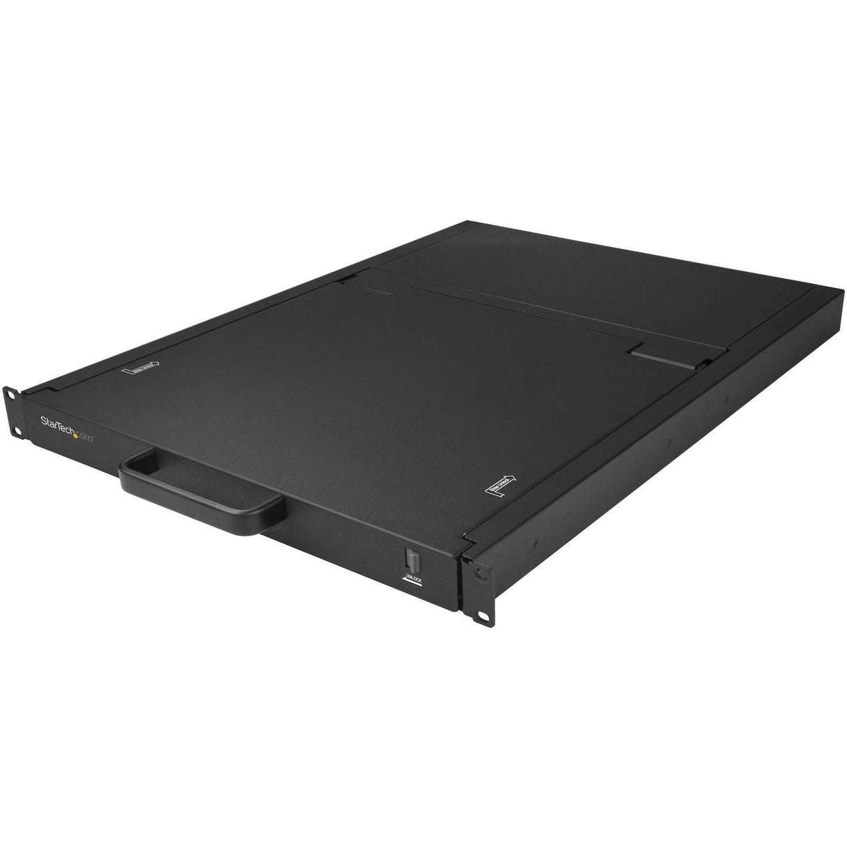 StarTech.com Consola KVM de 8 puertos para Montaje en Rack - Teclado QWERTY - con Cables de 1,8m - Conmutador KVM con Monitor LCD de 19" - Switch KVM LCD 1U OSD - 50.000 MTBF - USB + VGA (RKCONS1908K)