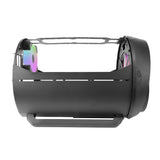 Mars Gaming MC- Cylon, Caja Gaming MicroATX, Diseño Cilíndrico de Turbina, Panel Cristal Templado y Ventana Superior Curvada Panorámica, Ventilador Frontal RGB 200mm + Ventilador Trasero 120mm, Negro